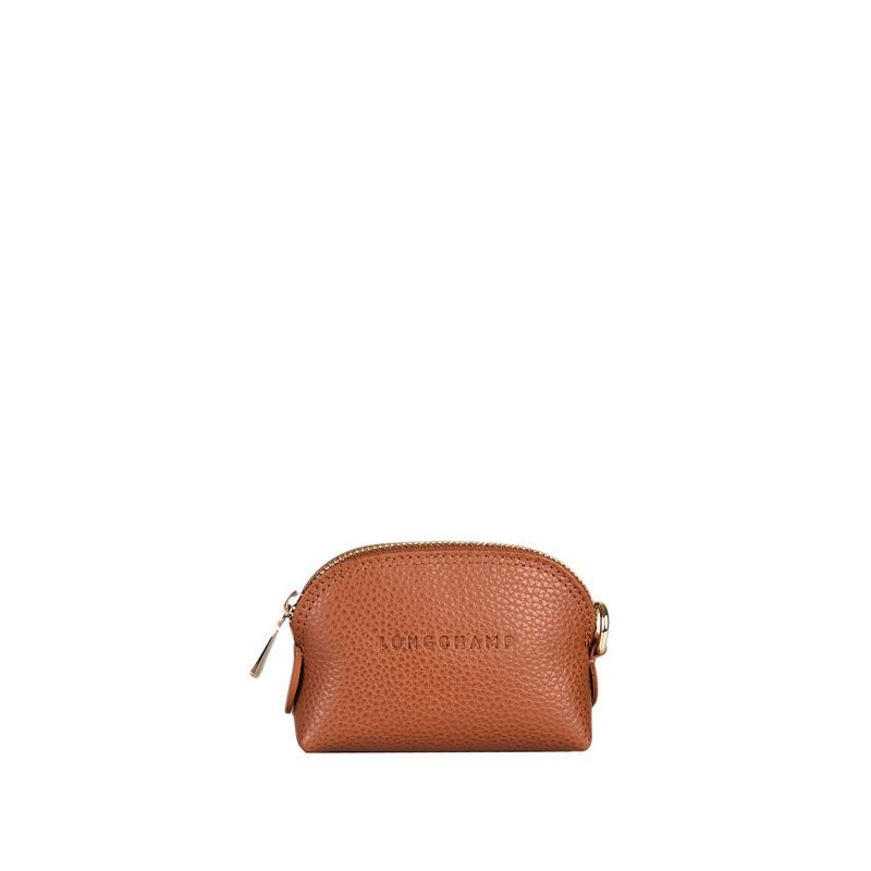 Porte-monnaie zippé Le Foulonné cuir LONGCHAMP Caramel