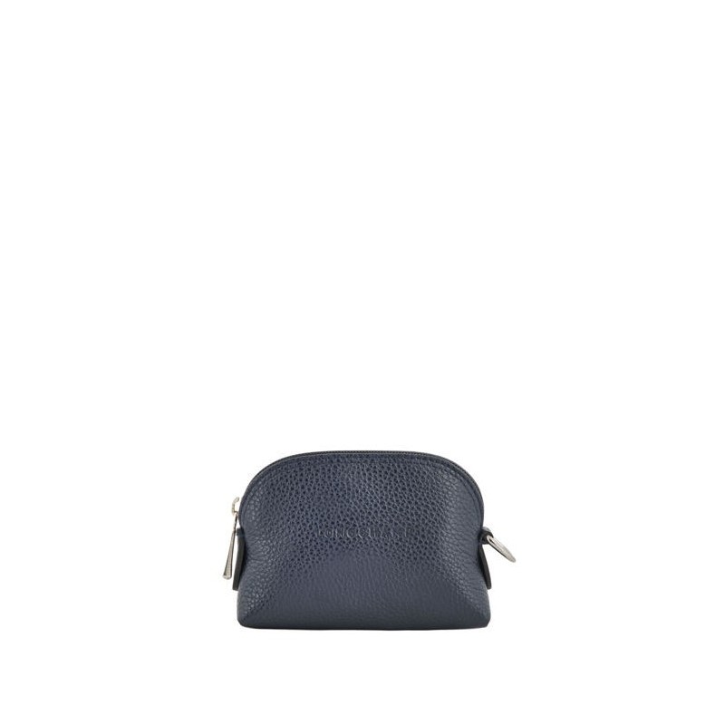 Porte-monnaie zippé Le Foulonné cuir LONGCHAMP Navy