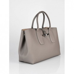 Sac porté main L Roseau cuir LONGCHAMP Tourterelle