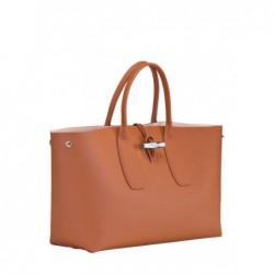 Sac porté main L Roseau cuir LONGCHAMP Naturel