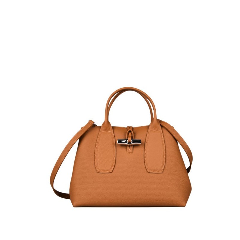 Sac porté main M Roseau cuir LONGCHAMP Naturel