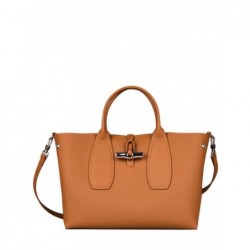 Sac porté main M Roseau cuir LONGCHAMP Naturel