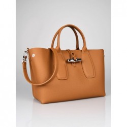 Sac porté main M Roseau cuir LONGCHAMP Naturel