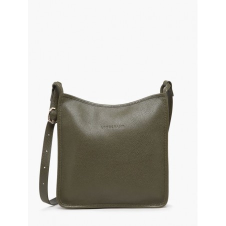 Sac porté travers zippé L Le Foulonné cuir LONGCHAMP Kaki