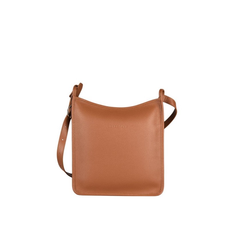 Sac porté travers zippé L Le Foulonné cuir LONGCHAMP Caramel