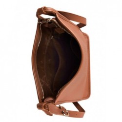 Sac porté travers zippé L Le Foulonné cuir LONGCHAMP Caramel