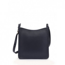 Sac porté travers zippé L Le Foulonné cuir LONGCHAMP Navy