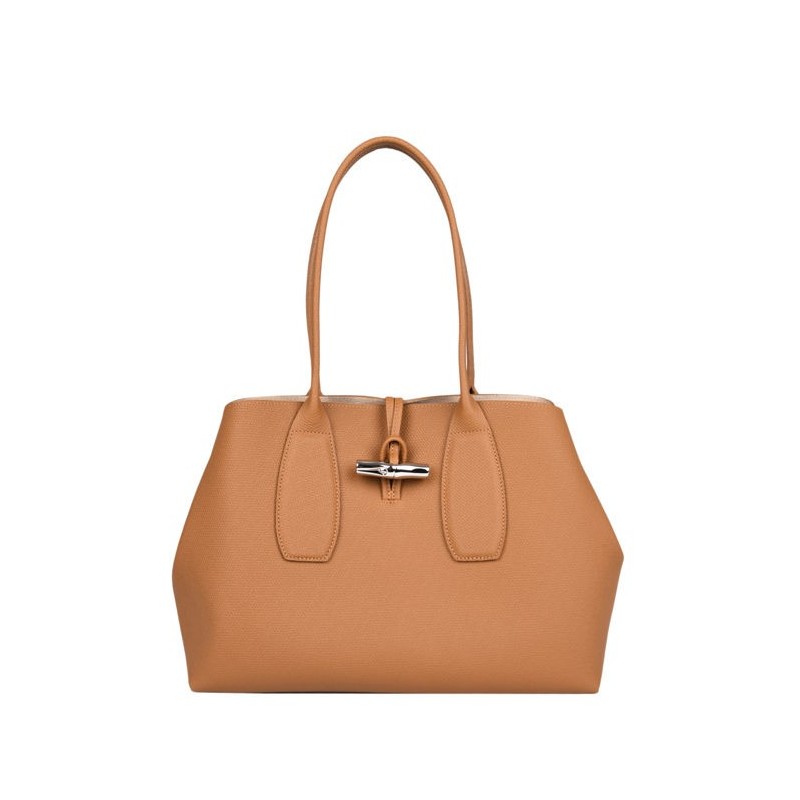 Sac porté épaule Roseau cuir LONGCHAMP Naturel