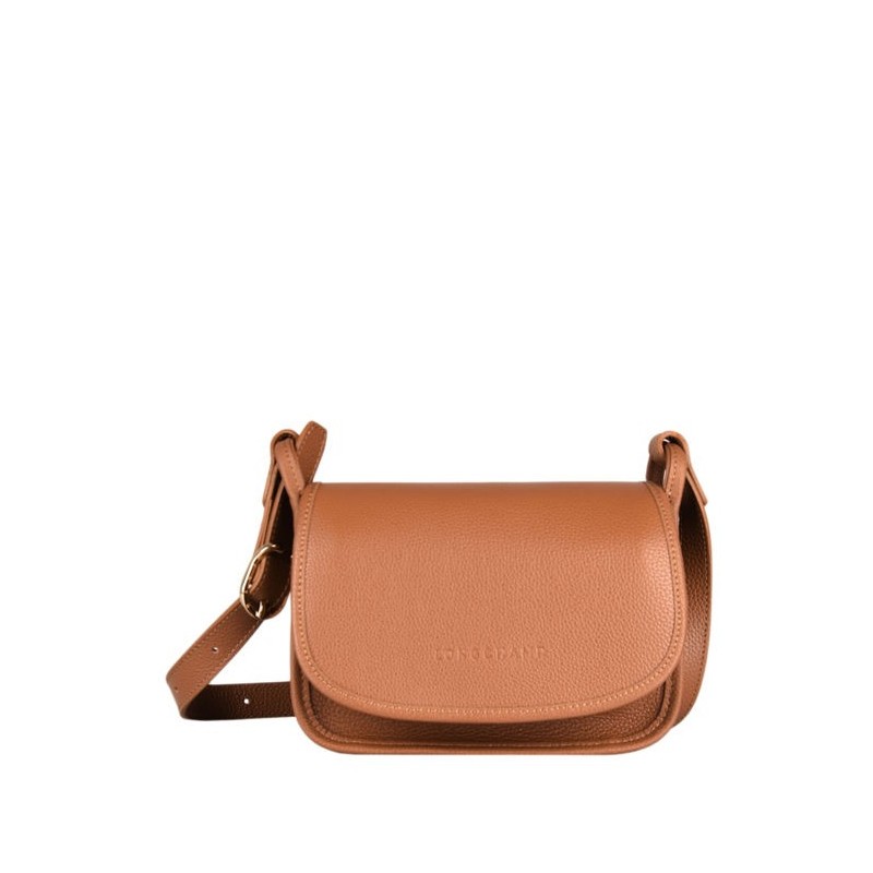 Sac bandoulière S Le Foulonné cuir LONGCHAMP Caramel