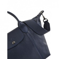 Sac à main S Le pliage cuir LONGCHAMP Navy