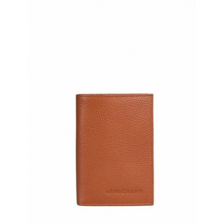 Etui passport Le Foulonné cuir LONGCHAMP Caramel