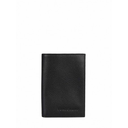 Etui passport Le Foulonné cuir LONGCHAMP Noir