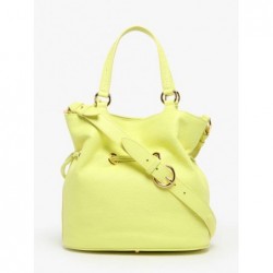 Sac seau M Premier flirt cuir LANCEL Citron vert