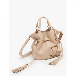 Sac seau S Premier Flirt cuir LANCEL Cappuccino doré