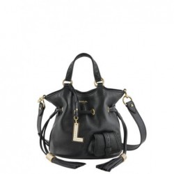 Sac seau S Premier Flirt cuir LANCEL Noir