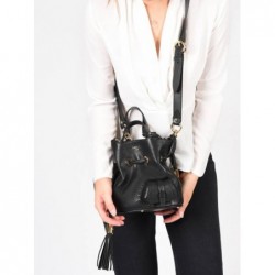 Sac seau S Premier Flirt cuir LANCEL Noir