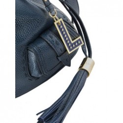 Sac seau S Premier Flirt cuir LANCEL Bleu petrole