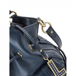 Sac seau S Premier Flirt cuir LANCEL Bleu petrole