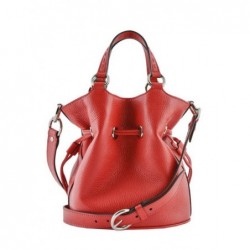 Sac seau S Premier Flirt cuir LANCEL Rouge lancel