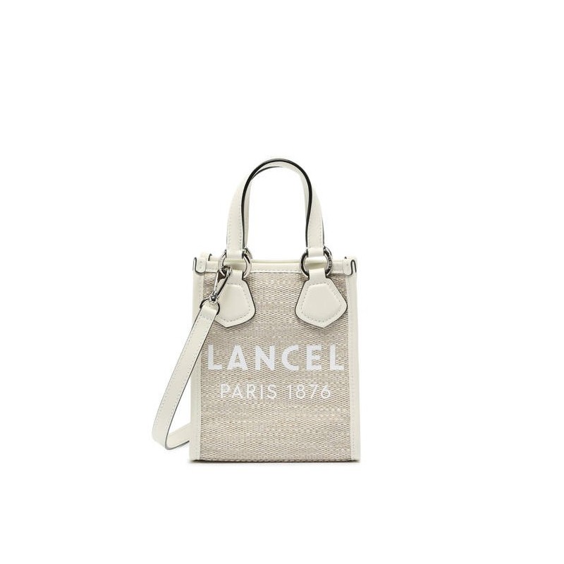 Mini-cabas vertical Cabas d'été LANCEL Naturel blanc