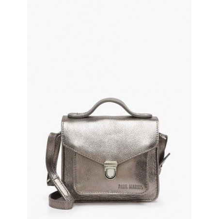 Sac bandoulière Mademoiselle George XS cuir PAUL MARIUS Acier