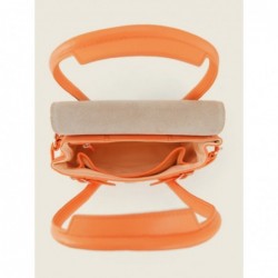 Mini Sac à Main Cuir Orange Femme Colette Xs Pastel Abricot