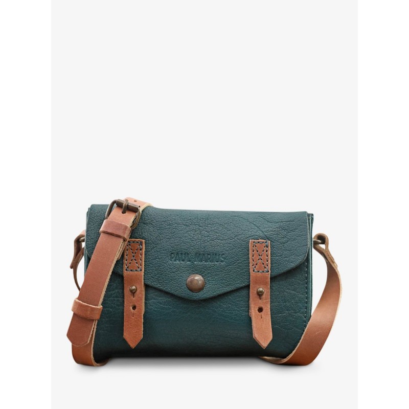 Sac BandoulièRe Cuir Femme Bleu Lemini Indispensable Bleu Piscine