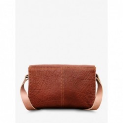 Sac BandoulièRe Cuir Femme Marron Lemini Indispensable Naturel