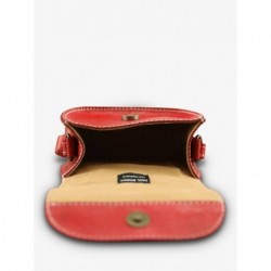 Mini Sac BandoulièRe Cuir Rouge Femme