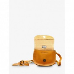 Mini Sac BandoulièRe Cuir Jaune Femme