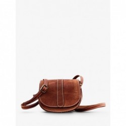 Mini Sac BandoulièRe Cuir Marron Femme