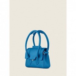 Mini Sac à Main Cuir Bleu Femme