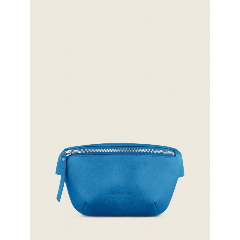 Mini Sac Banane Cuir Bleu Femme