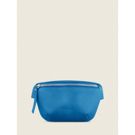 Mini Sac Banane Cuir Bleu Femme