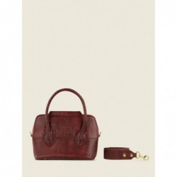 Mini Sac à Main Cuir Rouge Femme