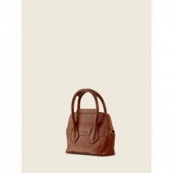 Mini Sac à Main Cuir Marron Femme