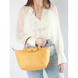 Sac porté main S Le Pliage Xtra cuir LONGCHAMP Abricot