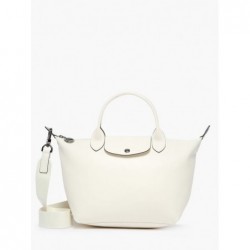 Sac porté main S Le Pliage Xtra cuir LONGCHAMP Ecru