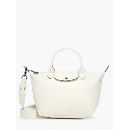 Sac porté main S Le Pliage Xtra cuir LONGCHAMP Ecru