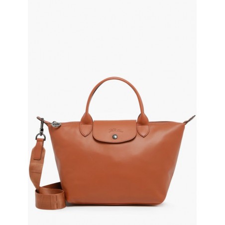 Sac porté main S Le Pliage Xtra cuir LONGCHAMP Cognac