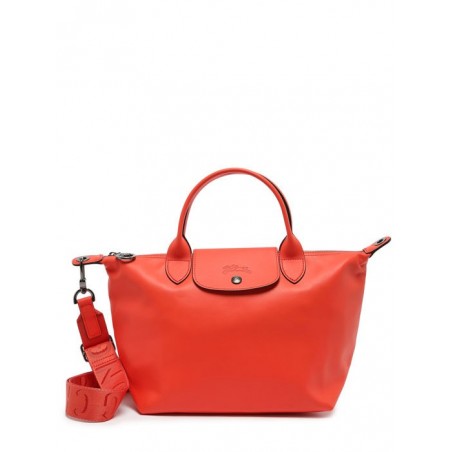 Sac porté main S Le Pliage Xtra cuir LONGCHAMP Orange