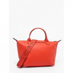 Sac porté main S Le Pliage Xtra cuir LONGCHAMP Orange