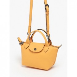 Sac XS Le Pliage Xtra cuir LONGCHAMP Abricot