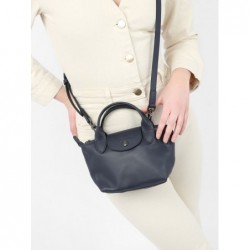 Sac XS Le Pliage Xtra cuir LONGCHAMP Navy