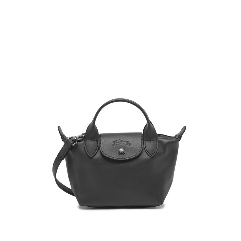 Sac XS Le Pliage Xtra cuir LONGCHAMP Noir