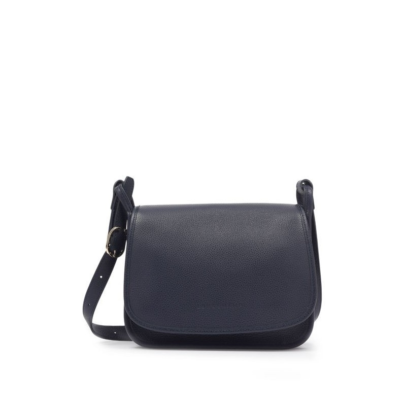 Sac bandoulière M Le Foulonné cuir LONGCHAMP Navy