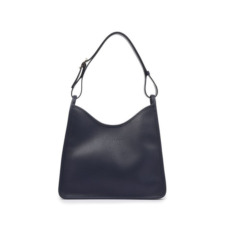 Sac porté épaule Le Foulonné cuir LONGCHAMP Navy