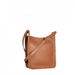 Sac porté travers zippé S Le Foulonné cuir LONGCHAMP Caramel