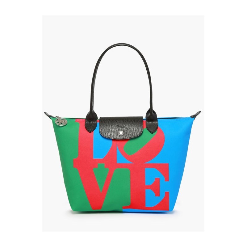 Sac cabas M Longchamp x Robert Indiana LONGCHAMP Rouge