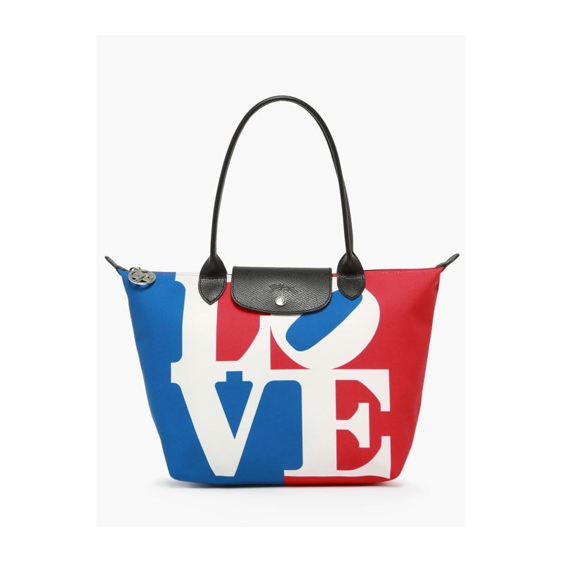 Sac cabas M Longchamp x Robert Indiana LONGCHAMP Blanc